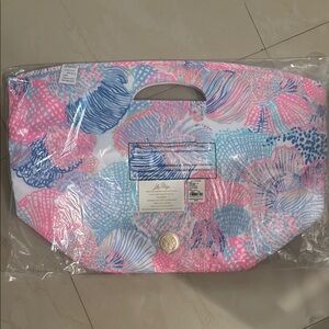Lilly Pulitzer Pink and Blue Tropical Tote